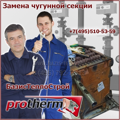 Замена секции Protherm Медведь PLO